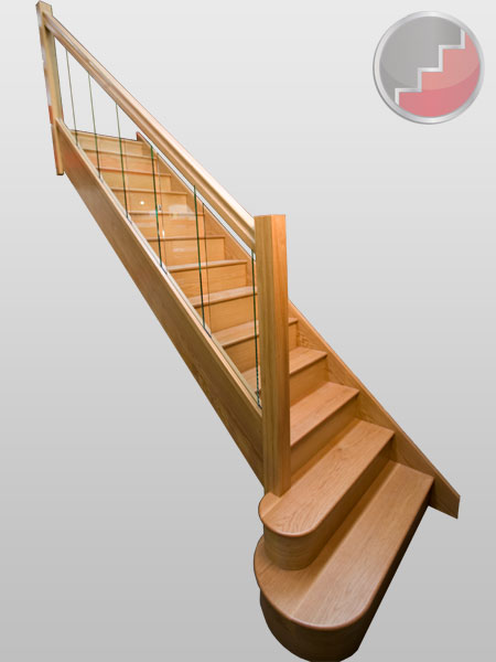 Houston Oak Glass Balustrade staircase Houston Oak Glass Balustrade staircase
