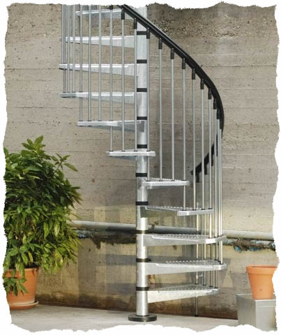 Civic Zink External Spiral staircase