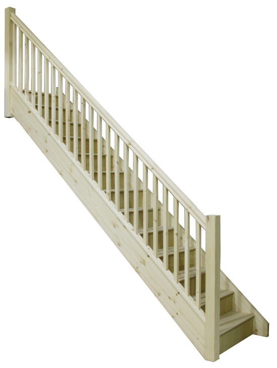 Straight Staircases with handrails