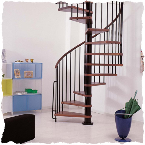Klan spiral staircase black with dark